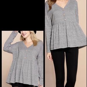 Striped Baby Doll Top